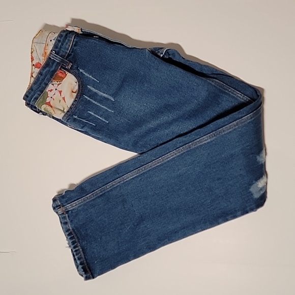 Tiger DenM Blue Jeans Denim Pants Straight Leg Distressed Patchwork Mid-Rise 30 - Picture 6 of 12